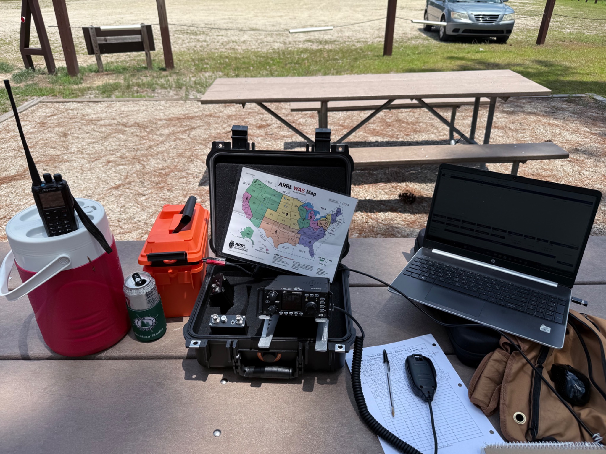 Portable field radio station